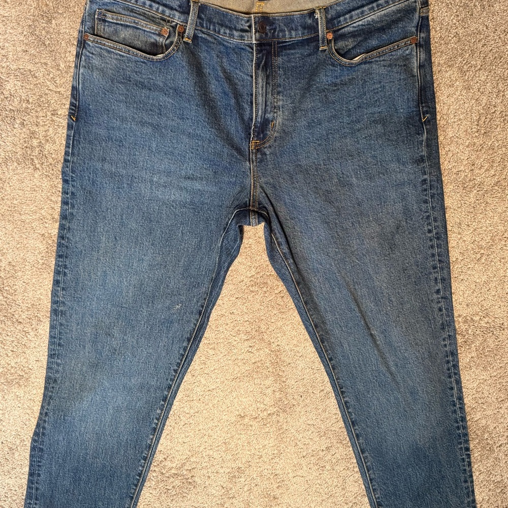 Men’s Lands' End Blue Denim Square Rigger Jeans